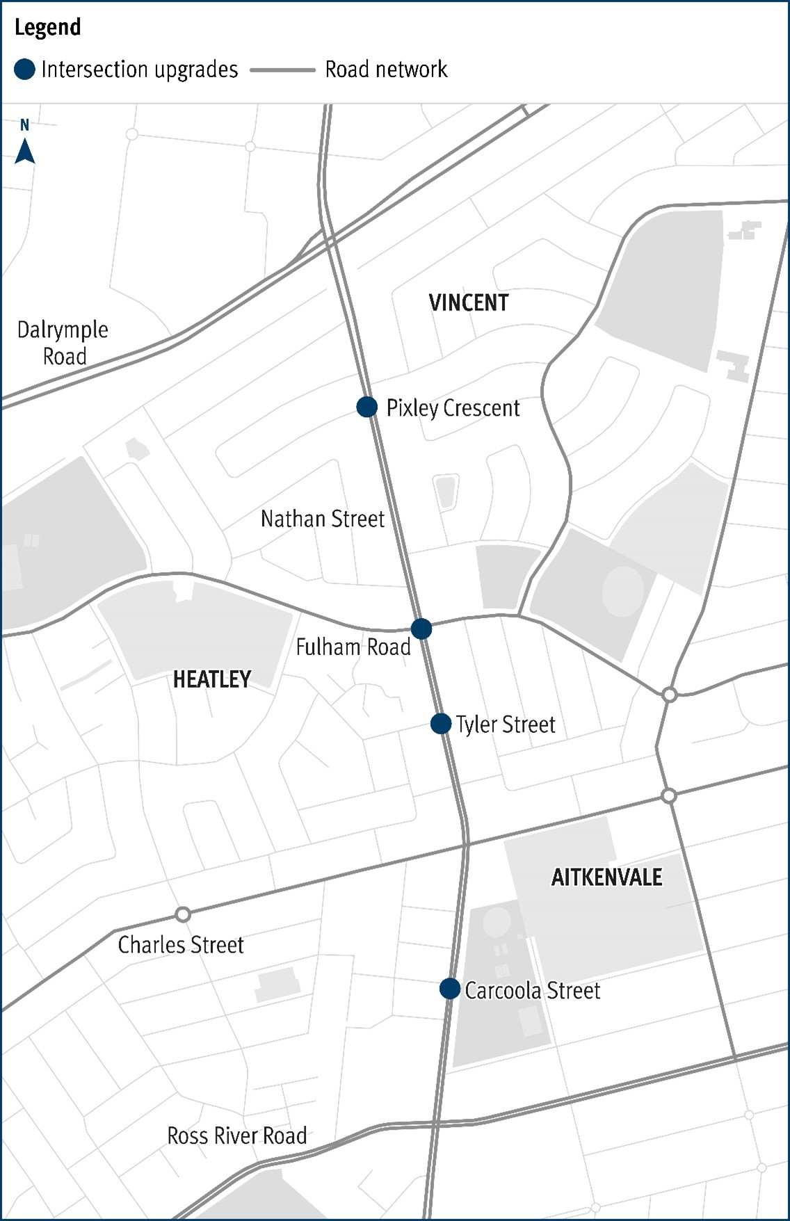 Douglas Garbutt Road Townsville project map