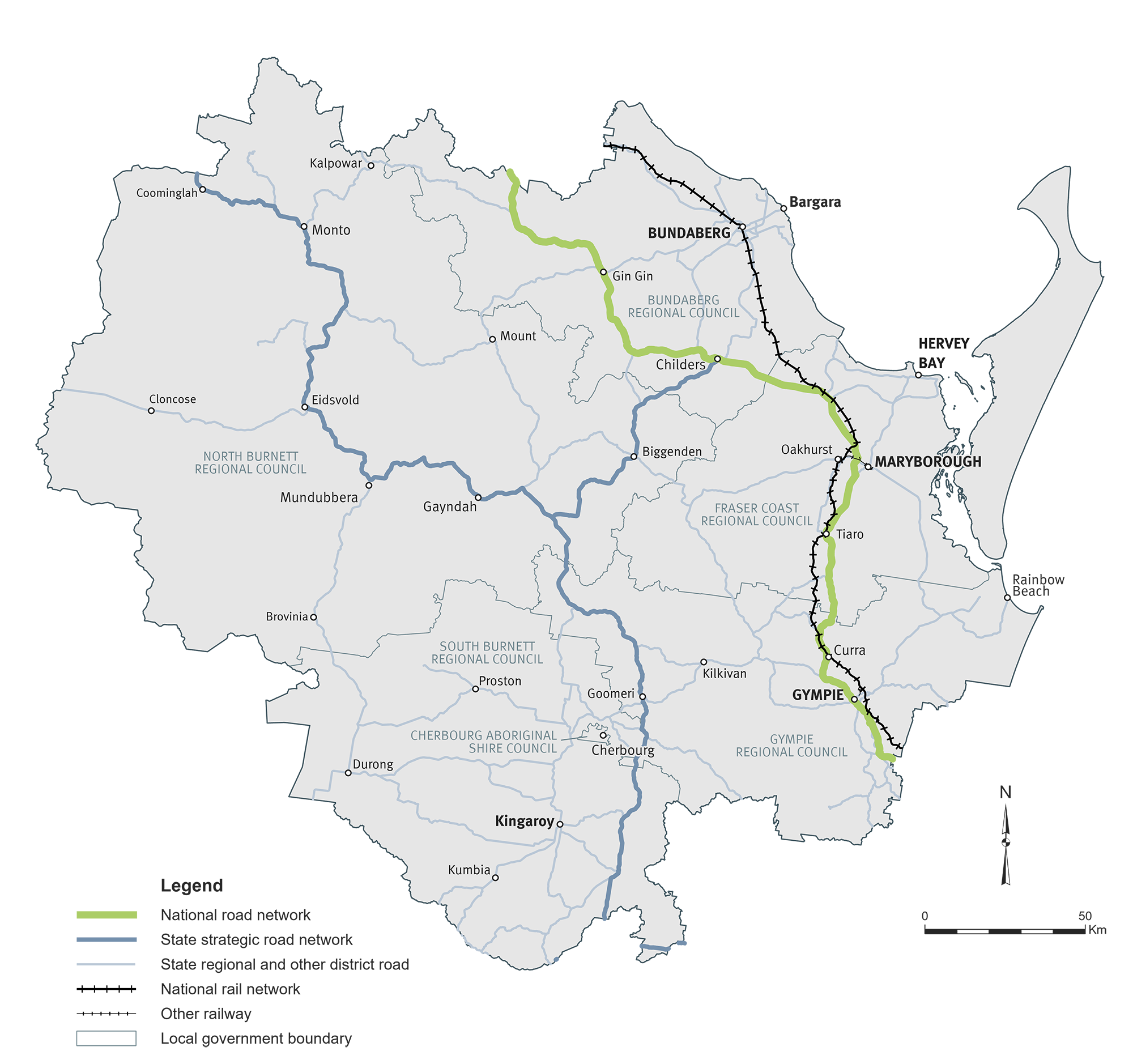 Wide Bay Burnett Map Wide Bay Burnett (Queensland Transport And Roads Investment Program 2021-22  To 2024-25)