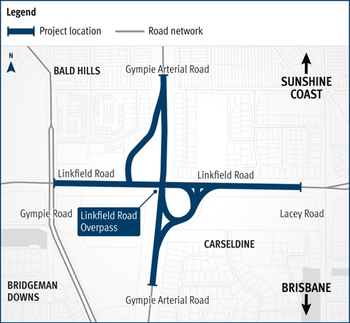 Linkfield Road Overpass Map