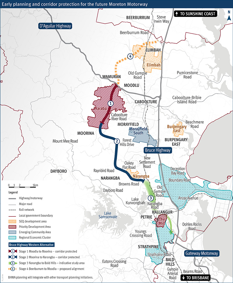 North Brisbane Bruce Highway Western Alternative, planning | Department ...