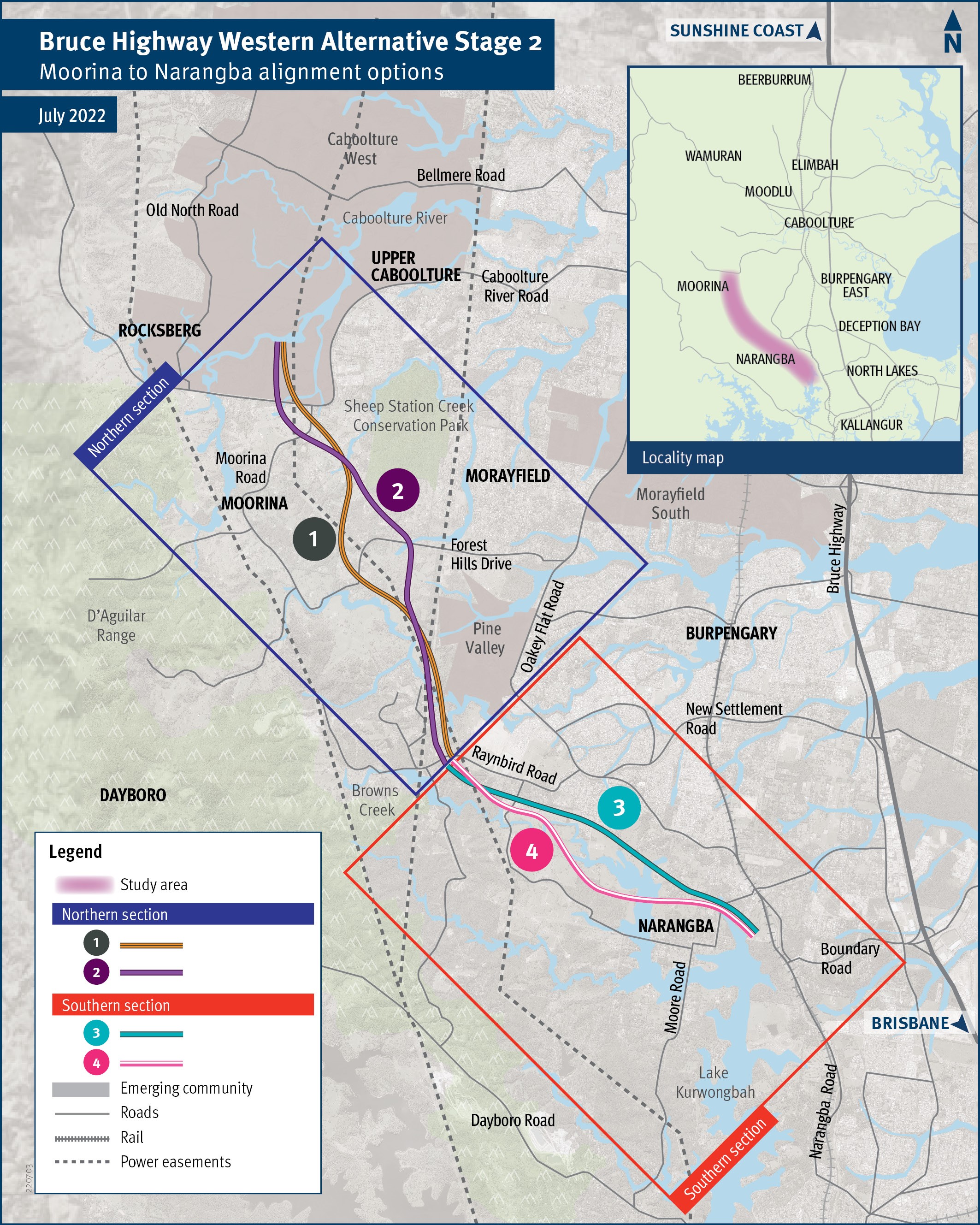 North Brisbane Bruce Highway Western Alternative, planning | Department ...