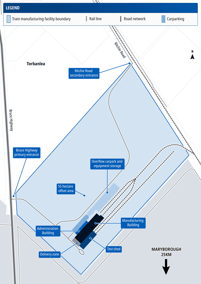Torbanlea manufacturing facility location map
